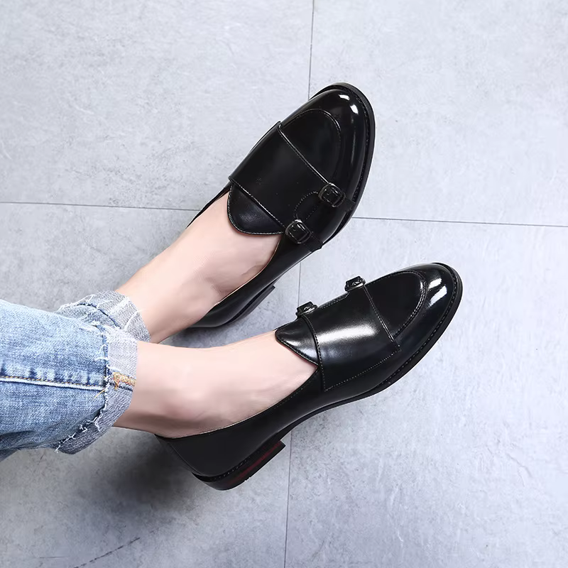 Homme chaussures en cuir mocassins designer mode Slip-on Original décontracté confortable Double monkstrap robe chaussure