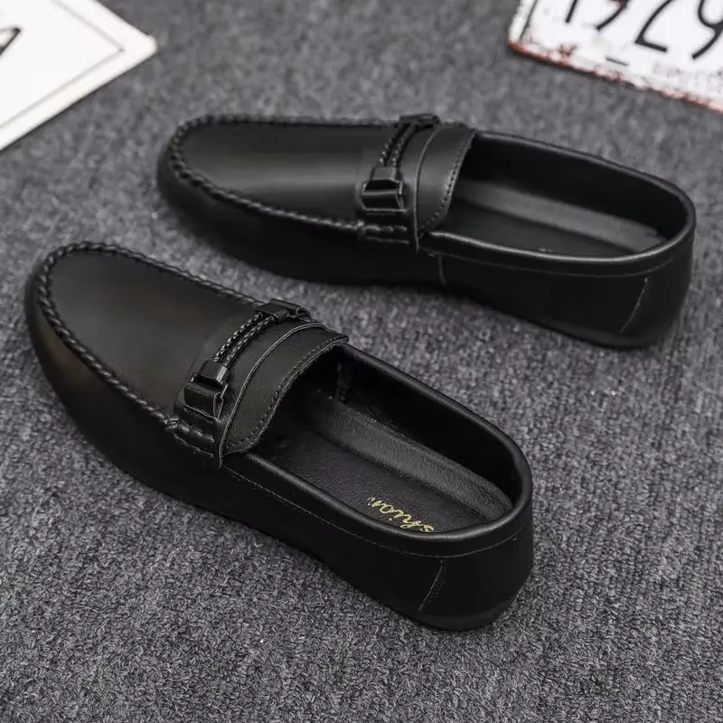 Semelle épaisse hommes chaussures décontractées plate-forme mocassins de bureau