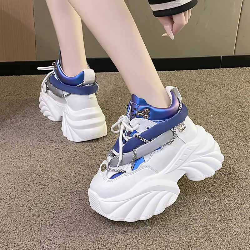 Baskets compensées Kawaii pour femmes
