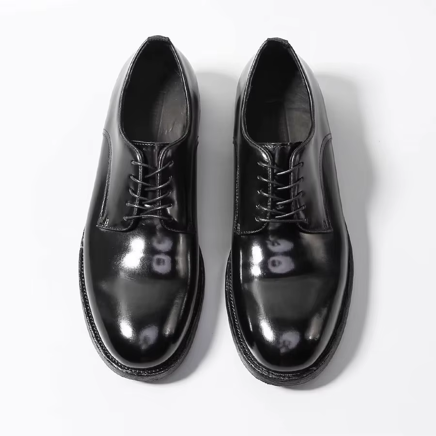 Chaussures Oxford de luxe en cuir de cheval pour hommes-chaussures habillées Goodyear Welt fabriquées à la main pour
