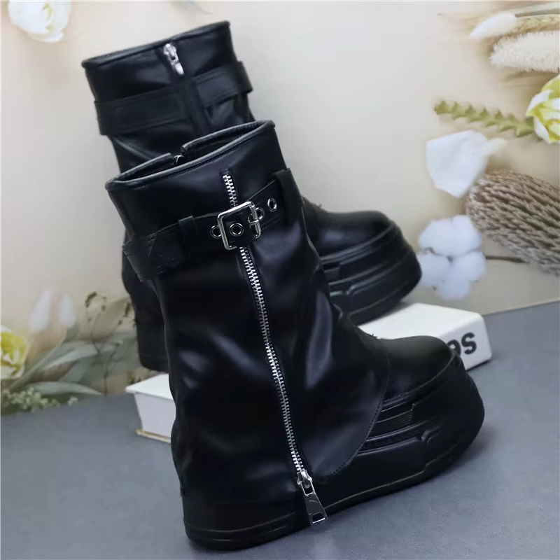 Bottes hautes à talon caché de 12cm pour femmes