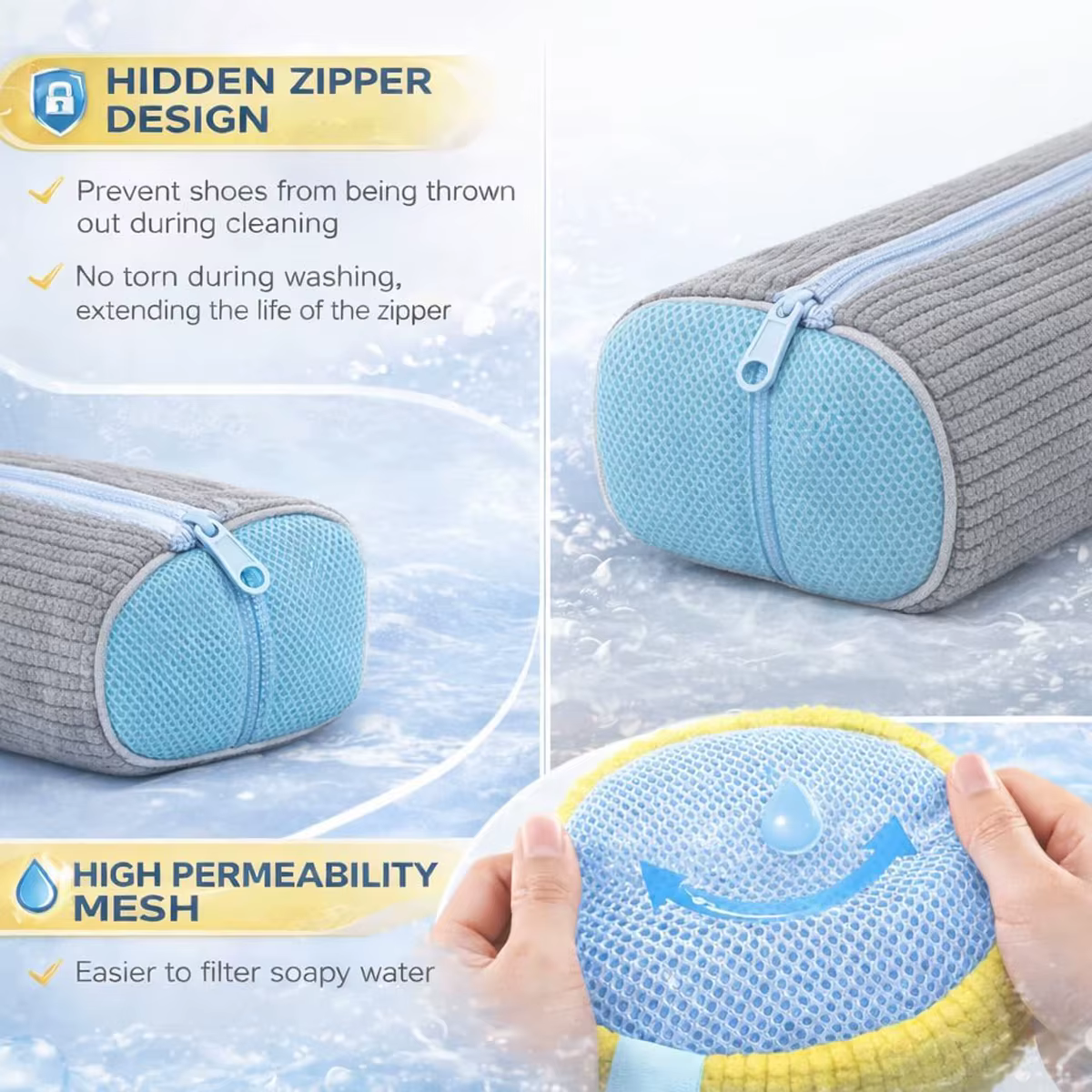 Sac de lavage protecteur pour chaussures et baskets