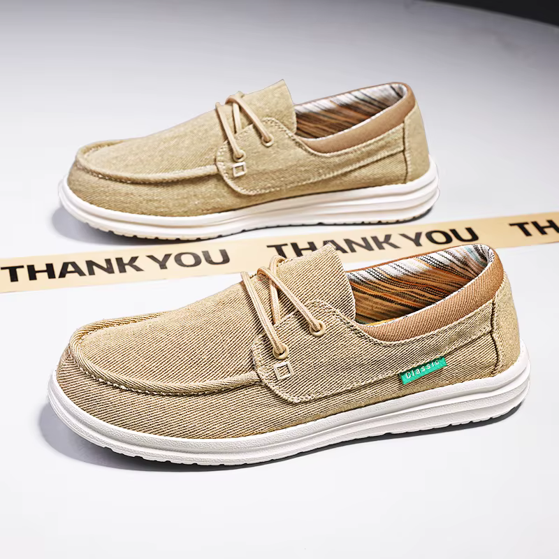Mocassins d'été en toile pour hommes
