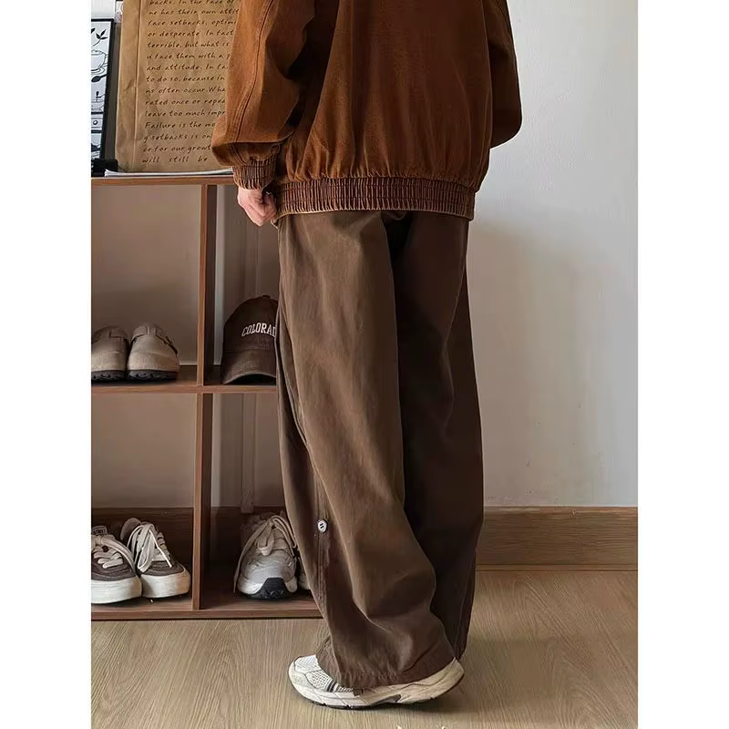 Vêtements de travail rétro japonais, pantalons décontractés pour hommes, nouveau pantalon Long ample à jambes larges et polyvalents, Style printemps et automne