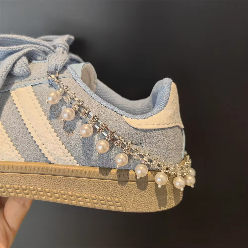 Chaîne de chaussures en métal strass étoiles coeurs nœud pendentif femmes