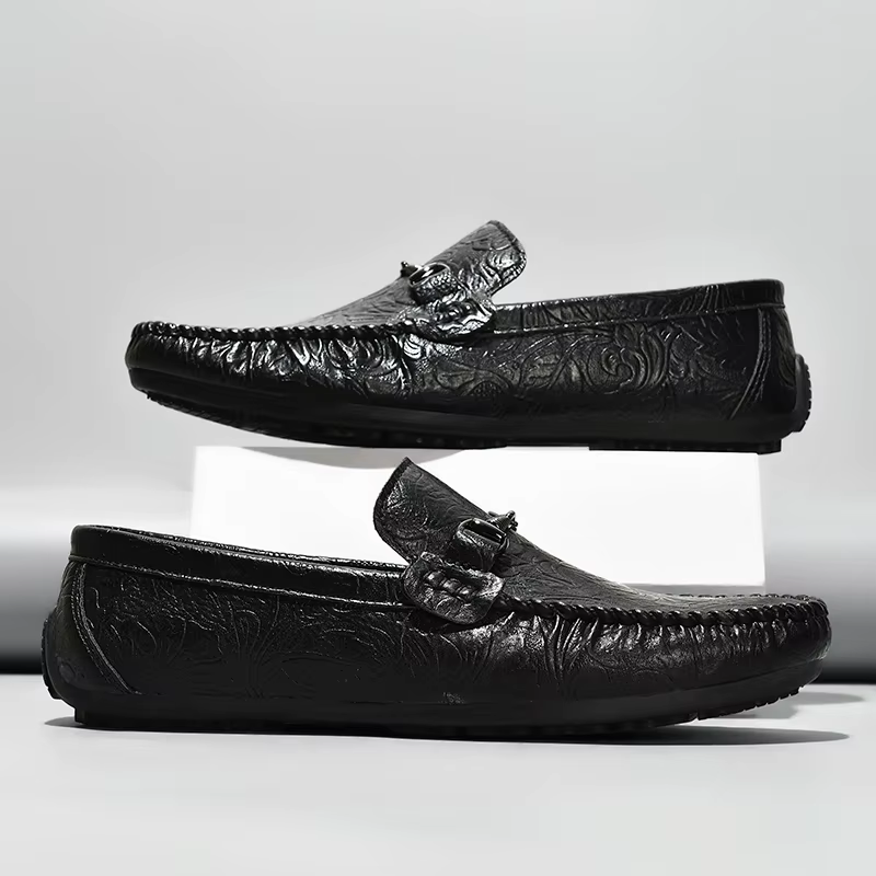 ELUVA hommes mocassins sans lacet chaussures de conduite confortable léger antidérapant semelle souple