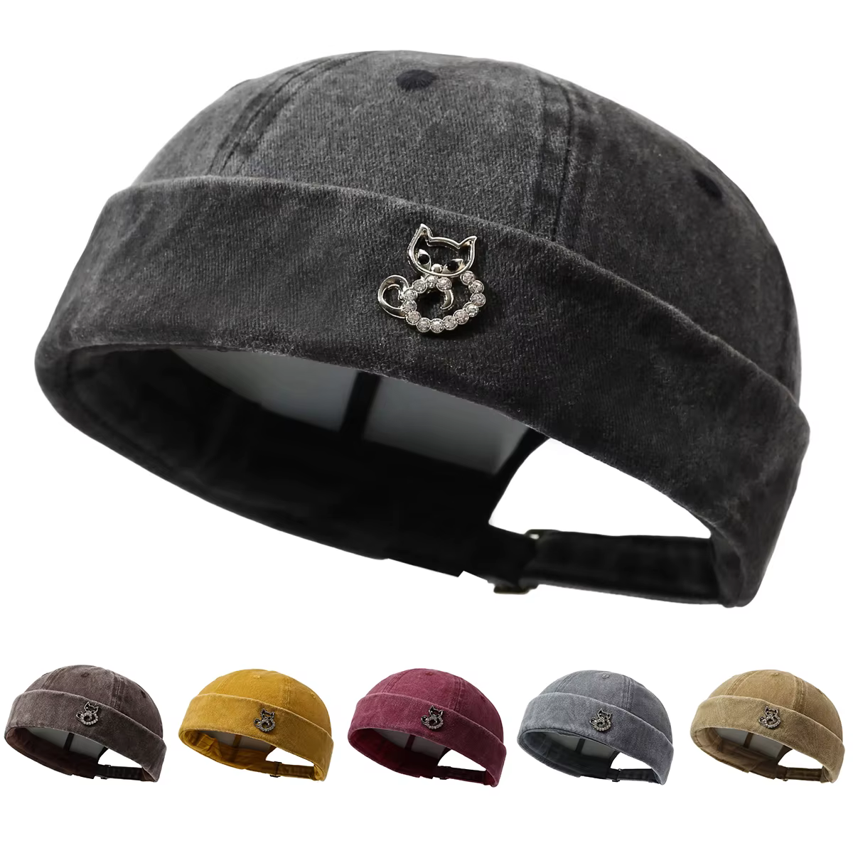 Casquette hip-hop style Hong Kong, casquette délavée pour femme, casquette tendance streetwear pour homme, casquette rétro polyvalente en forme de melon