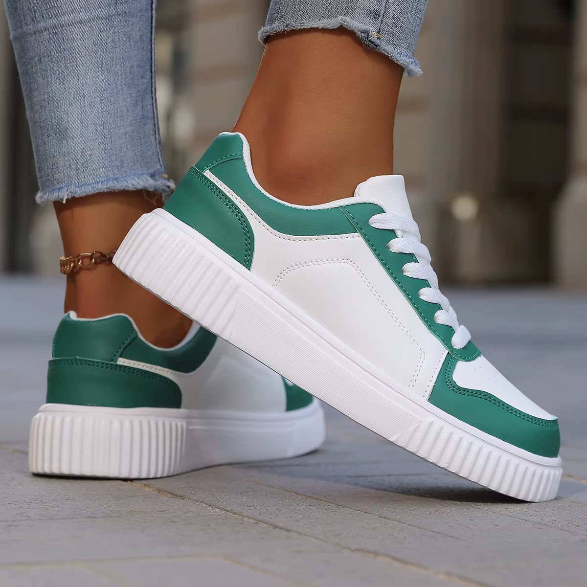 YRZL femmes baskets automne blanc chaussures léger semelle épaisse antidérapant Skatebaord