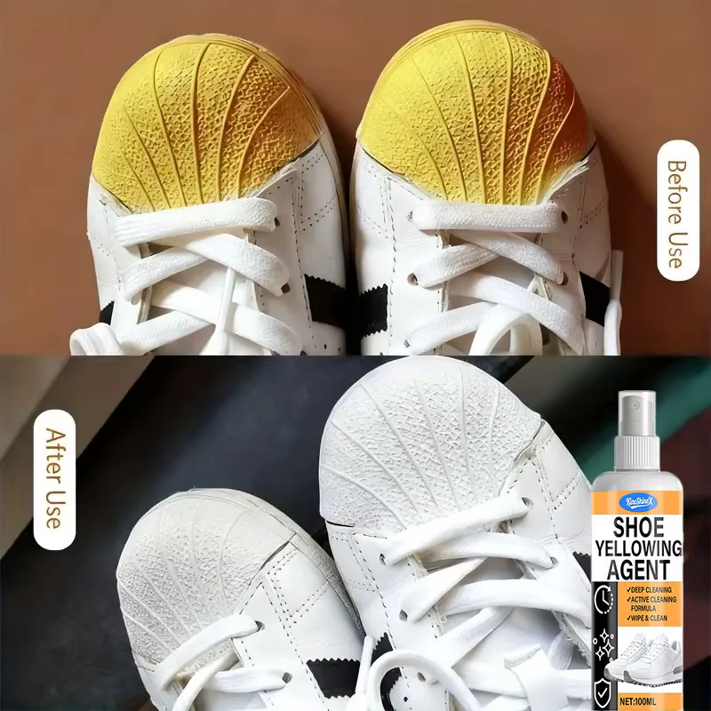 Élimination du jaunissement des chaussures-chaussures jaunes