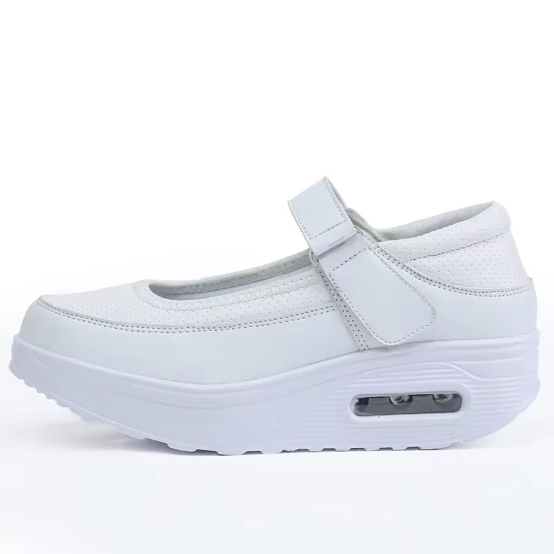 Femmes mode baskets vulcanisées plate-forme couleur unie dames chaussures décontracté respirant compensées Swing