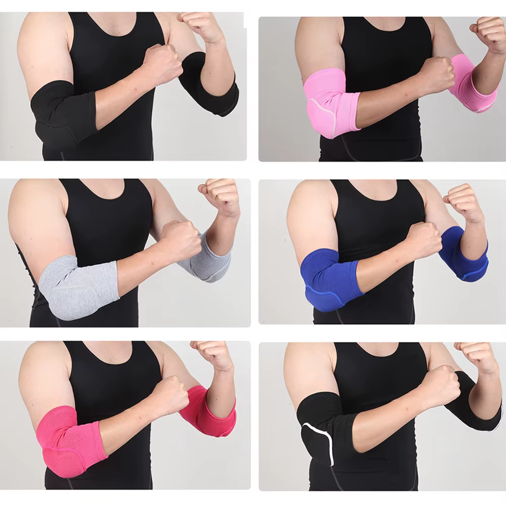 1 paire de coudières pour hommes et femmes, Support de Compression pour le basket-ball, le volley-ball, l'haltérophilie et l'entraînement, respirant