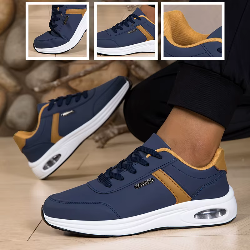 Nouvelles Chaussures de Sport 2026 en Cuir Imperméables Décontractées Antidérapantes à Absorption des Chocs pour Hommes – Idéales pour la Course et le Tennis