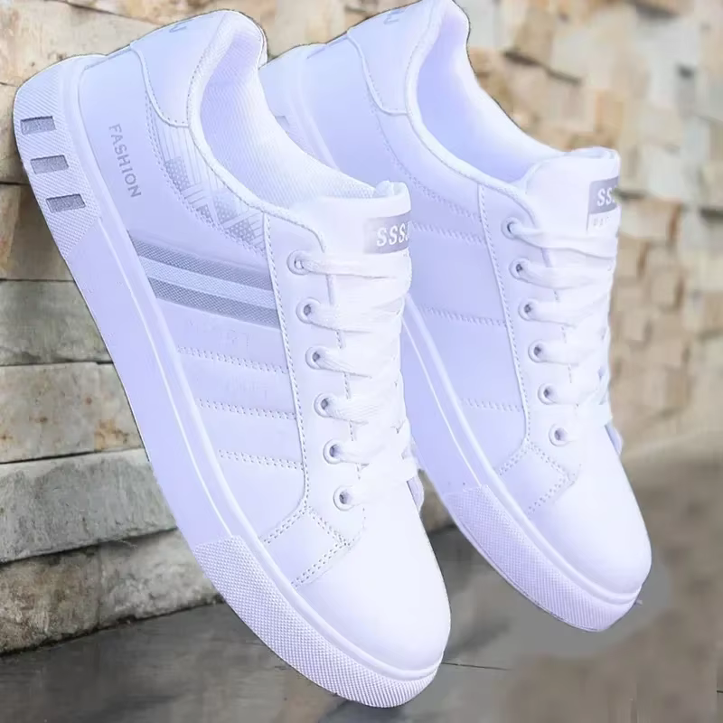 Baskets pour hommes chaussures décontractées blanches