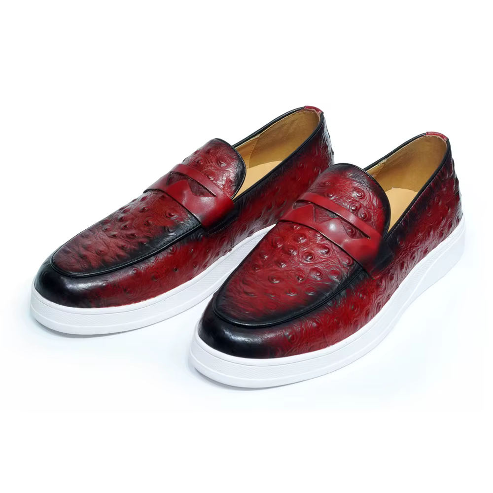 Chaussures décontractées en cuir véritable pour hommes