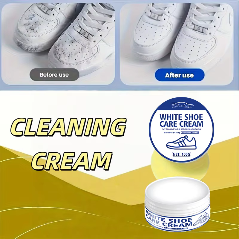 Crème à polir les chaussures blanches - Convient pour le nettoyage