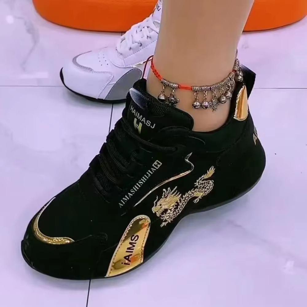 Baskets de Styliste en Cuir pour Femme