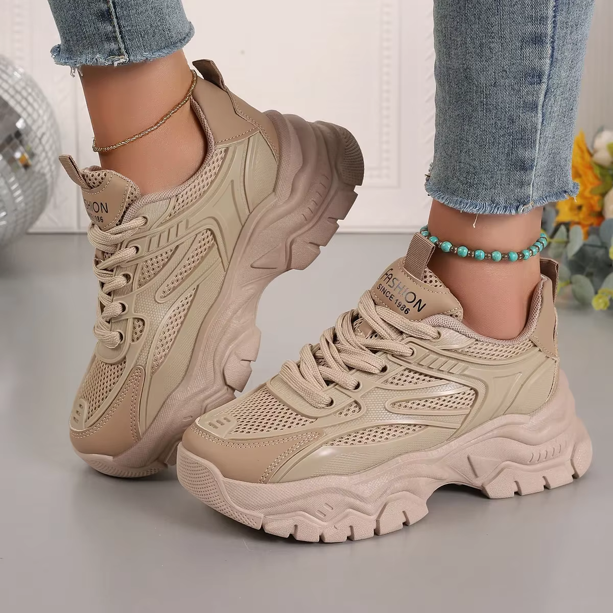 Baskets Chunky Femme 2026 Nouvelle Collection – Chaussures de Sport Légères et Tendance