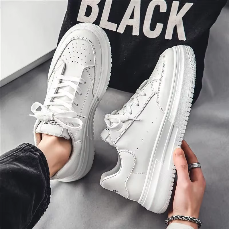 Chaussures décontractées plates en cuir blanc pour hommes 2026 – Baskets légères et respirantes pour le sport – Chaussures pour hommes – Tenis – Zapatillas Hombre