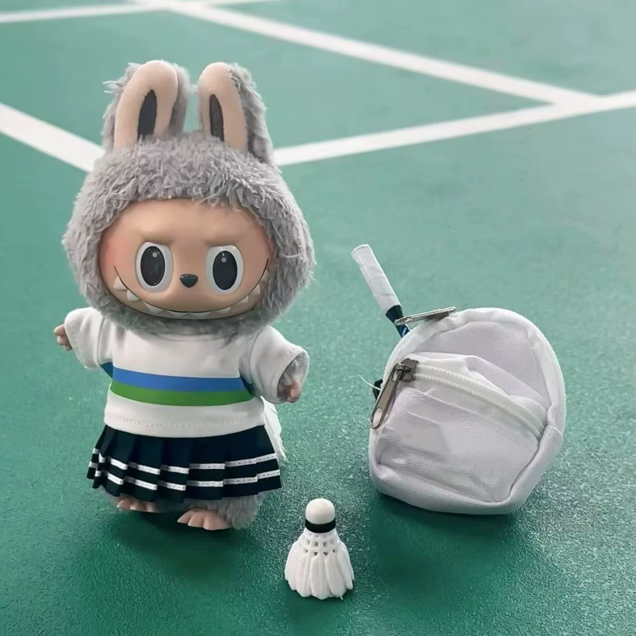 Labubu toile poupée sac à dos accessoires multicolore pour Labubu peluche poupée 1/6 BJD Barbie Blythes Ropa poupée sac jouets accessoires