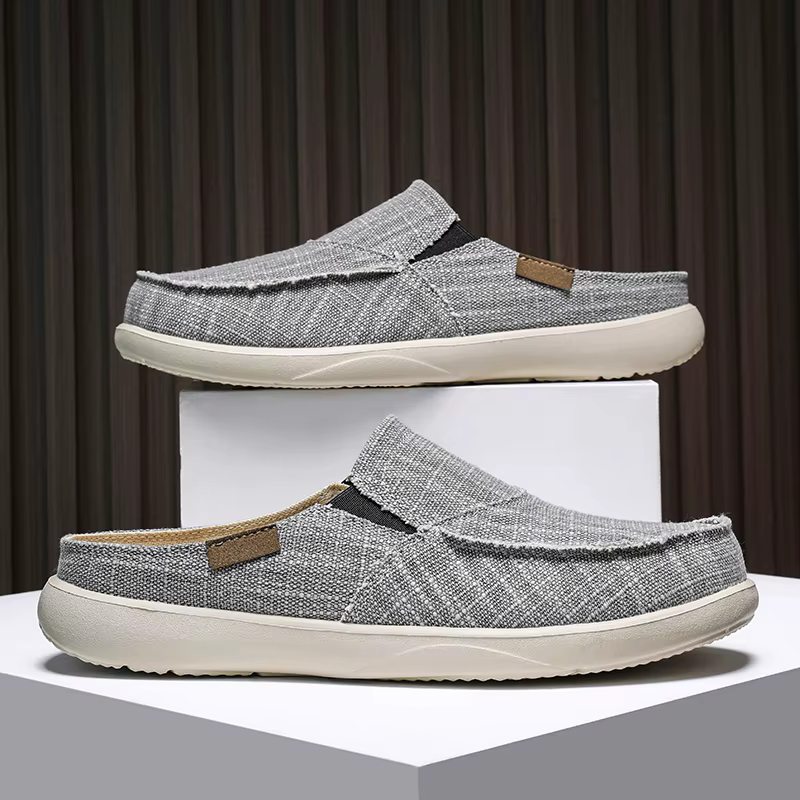 Hommes toile chaussures été 2025 nouveau léger respirant doux sans lacet