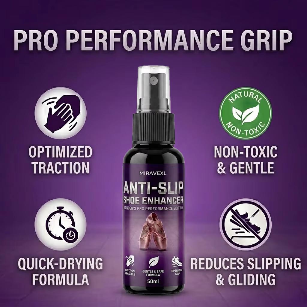 Spray pour chaussures de danse - Améliorateur d'adhérence et antidérapant pour pointes et rubans - Traction instantanée pour le ballet - Portable 30/50ml