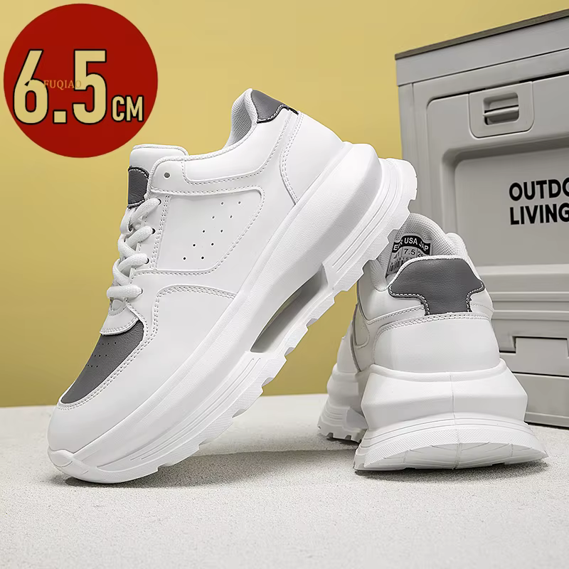 Chaussures rehaussantes en cuir véritable pour hommes