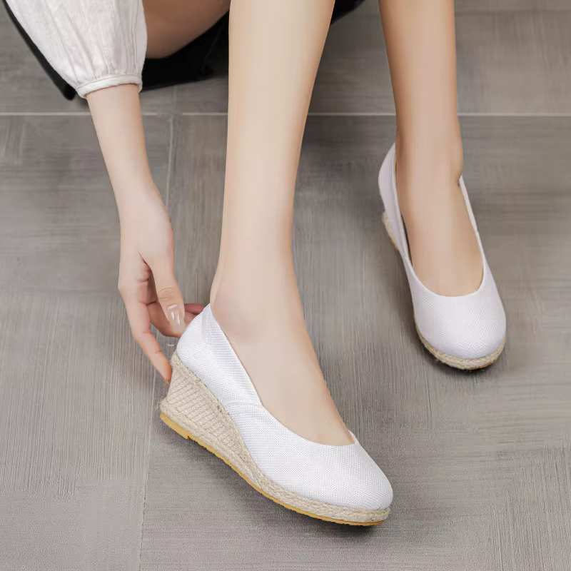 Espadrilles à semelles compensées pour femmes