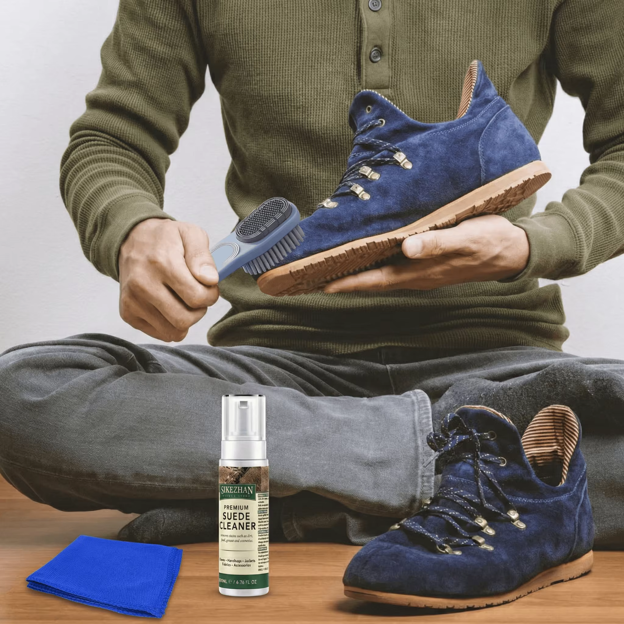 Kit de Nettoyage pour Chaussures en Daim et Nubuck – Mousse Nettoyante