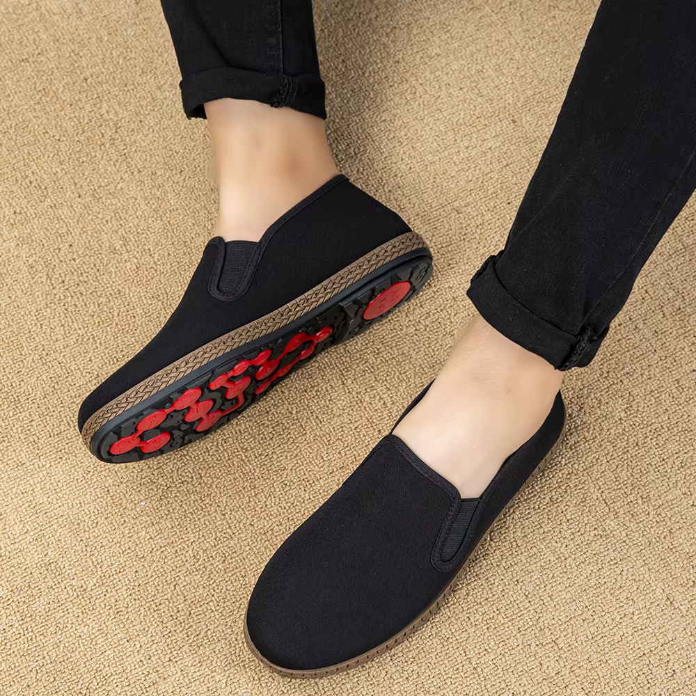 Mocassins Confortables et Légers pour Hommes – Chaussures Décontractées Polyvalentes en Tissu Souple à Semelle