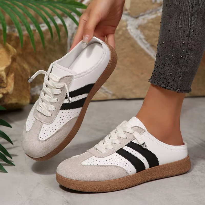 Nouvelles baskets mules pour femmes 2026 – Chaussures décontractées respirantes à lacets