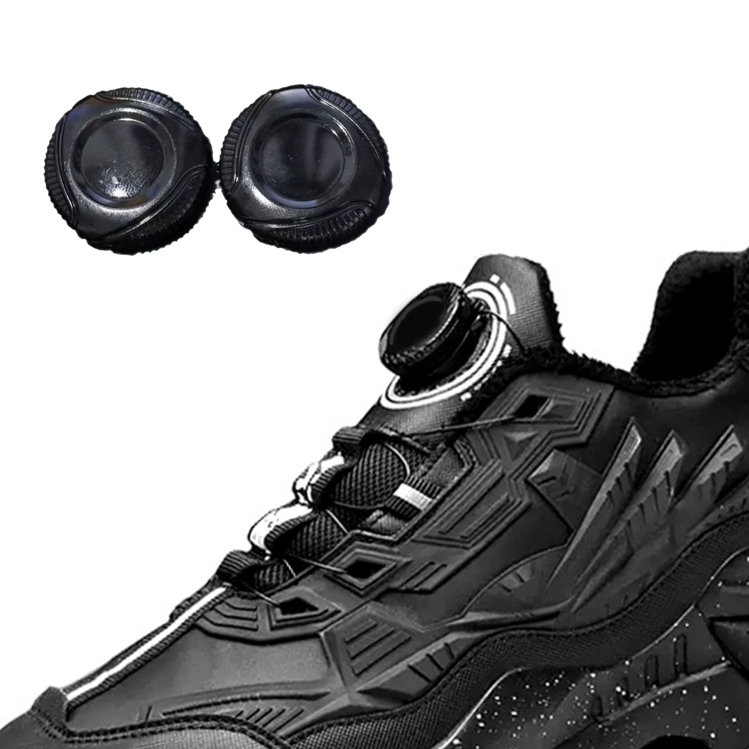 1 paire de lacets de baskets en fil métallique rotatif