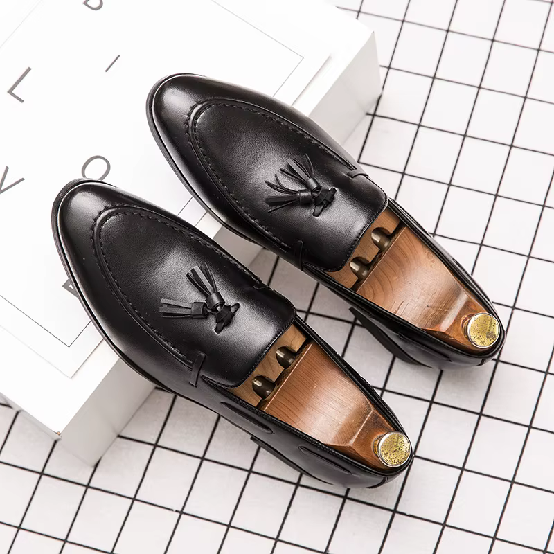 Wedding Shoes For Men Slip On Loafers Trend Tassels Leather