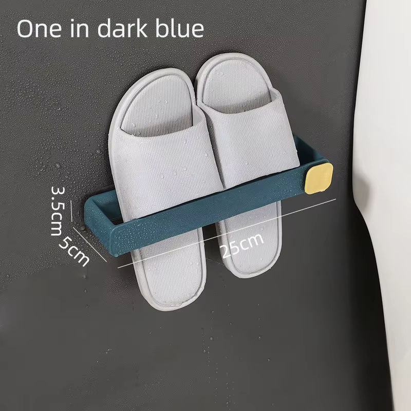 Support mural adhésif sans perçage pour chaussures et pantoufles de salle de bain