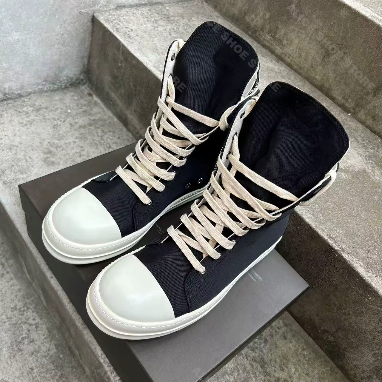 Décontracté haut femmes Sneaker concepteur hommes chaussure noir mode Satin Zip