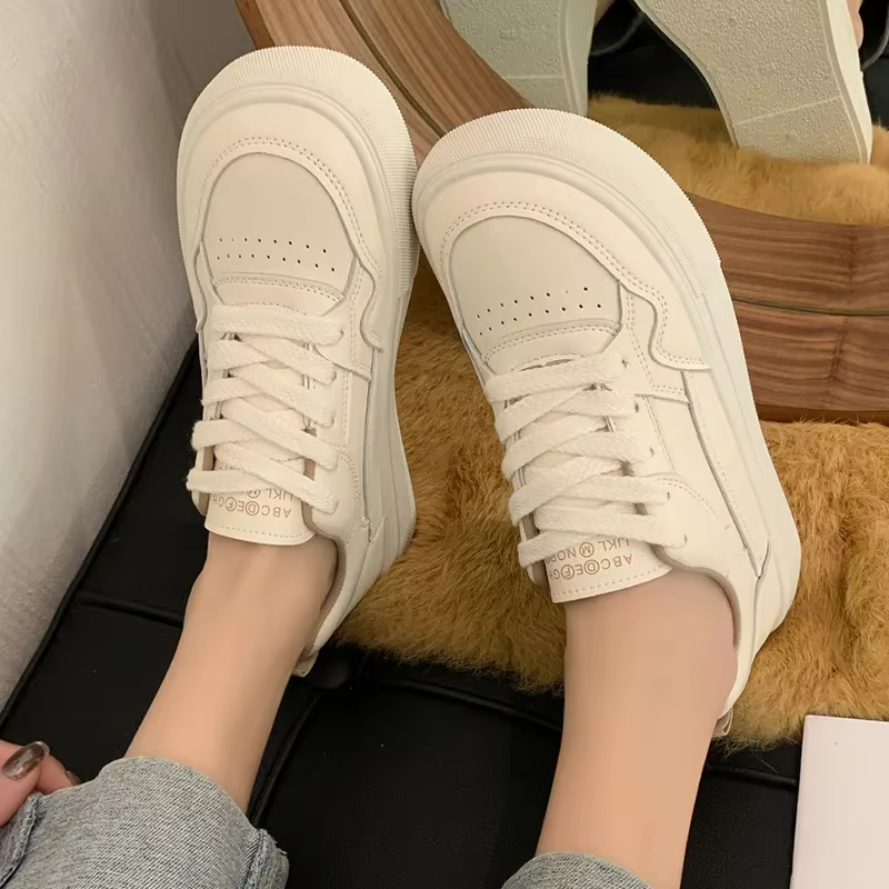 Chaussures Plates en Cuir group pour Femme