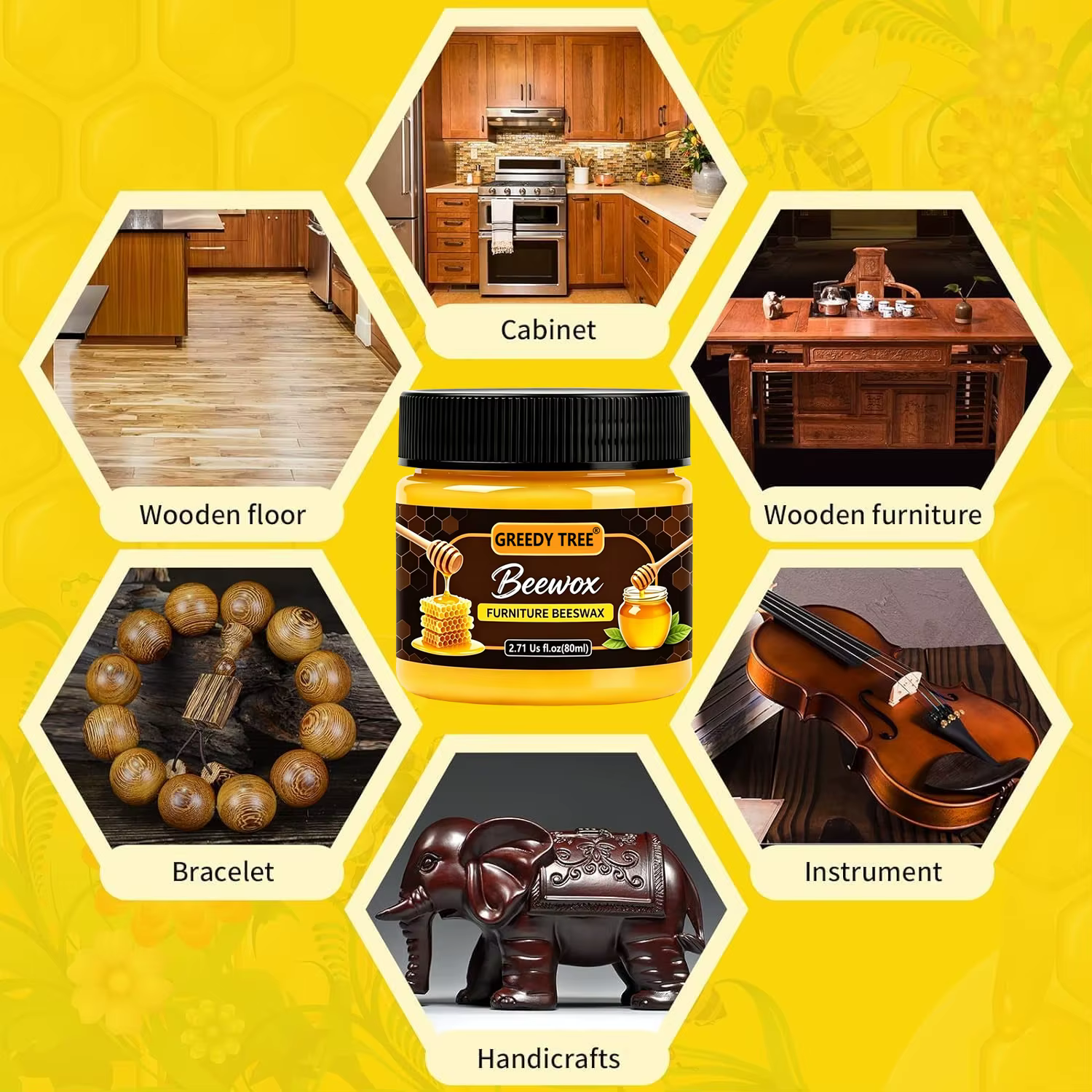 Cire d'abeille en bois véritable, entretien et protection des meubles en bois de rose, anti-âge, huile de polissage pour parquets, produits d'entretien pour bois massif domestique