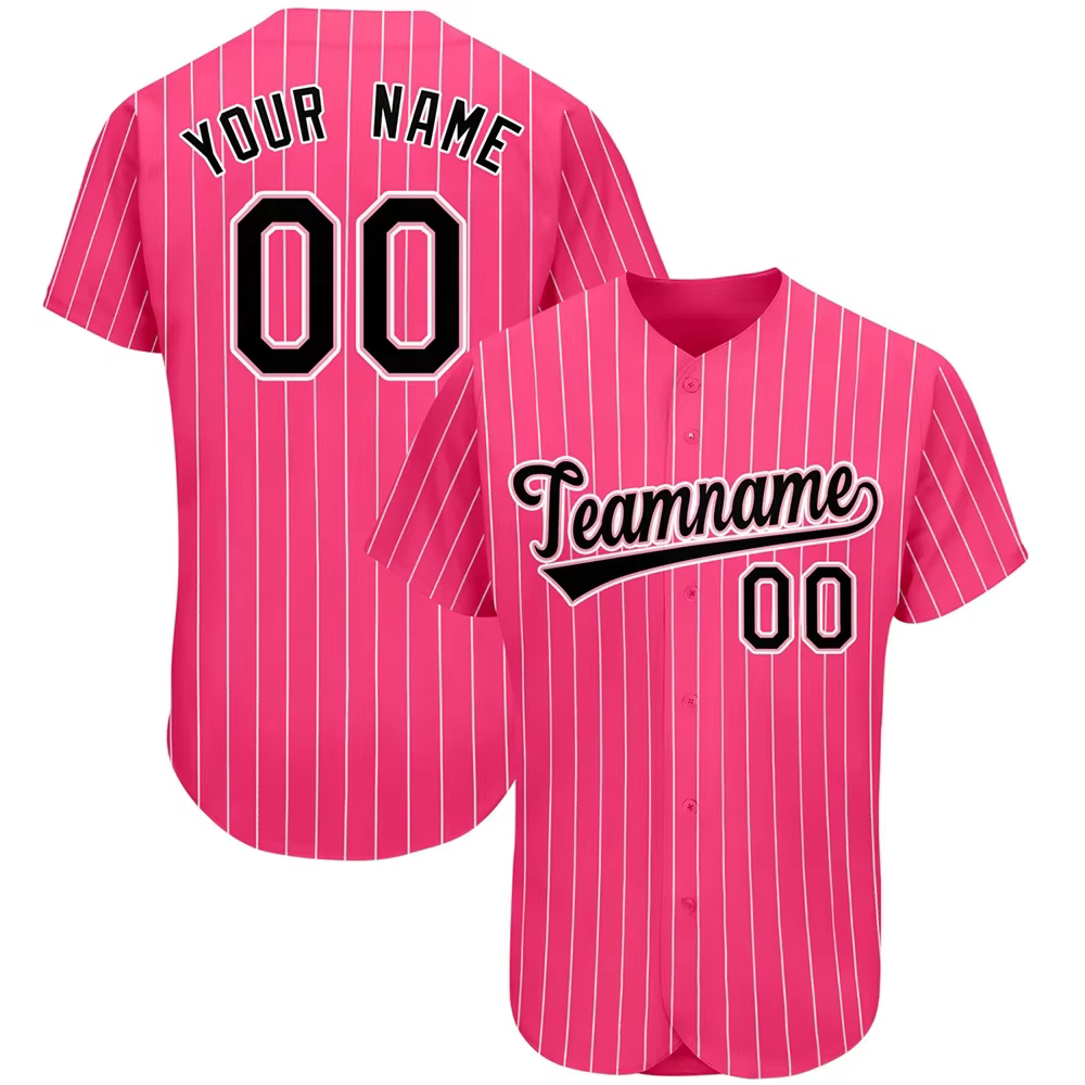 Maillot de Baseball personnalisé personnalisé personnalisé votre nom numéro 3D imprimé rayure Hip Hop Streetwear hommes femmes chemise de Baseball KS-14