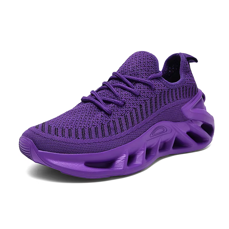 Chaussures de course violettes unisexes