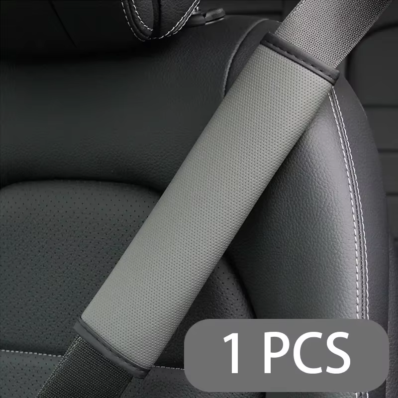 Accessoires de voiture ceinture de sécurité en cuir PU ceinture de sécurité housse d'épaule Protection respirante ceinture de sécurité rembourrage coussin accès intérieur automatique