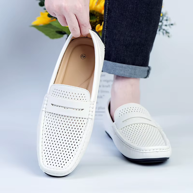 ELUVA hommes mocassins sans lacet chaussures décontracté confortable léger antidérapant