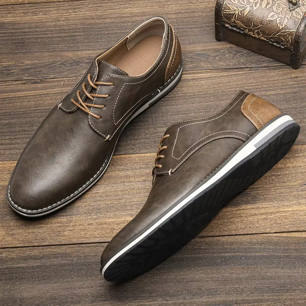 Hommes baskets à la mode chaussures en cuir confortables 2025