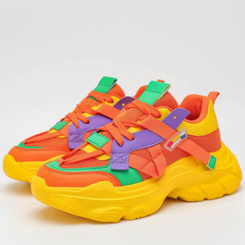 Baskets orange pour femmes