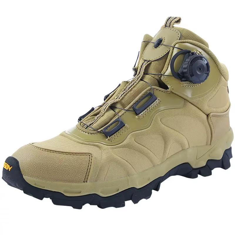 Lynjacye marque ESDY mi coupe hommes bottes de randonnée avec bouton en dentelle rapide chaussures d'escalade femmes