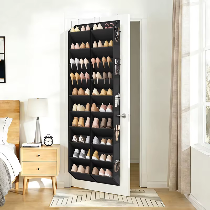 Porte-chaussures suspendu sur porte, organiseur de chaussures pour 30 paires, rangement pour porte de placard, pour baskets et bottes, grand support à chaussures