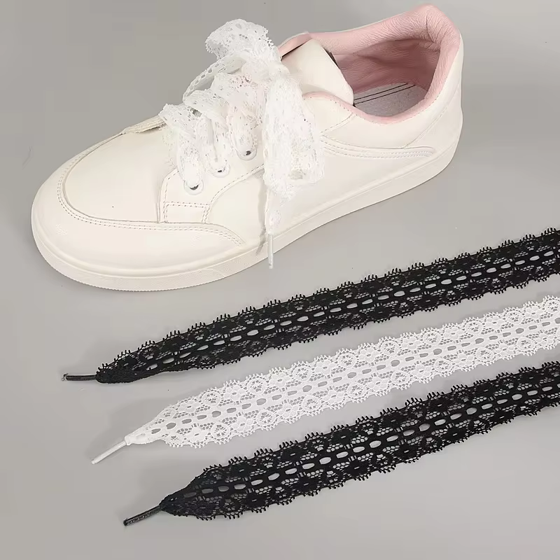 1 paire 100CM/120CM/140CM longueur toile Sneaker extérieur chaussure lacet plat dentelle fantaisie lacets