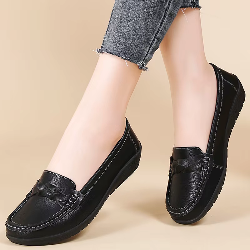 Mocassins Plats en Cuir pour Femme