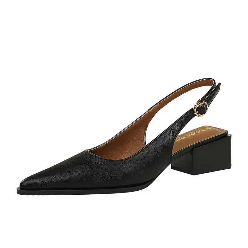 Chaussures pour femmes simples et haut de gamme avec talons épais