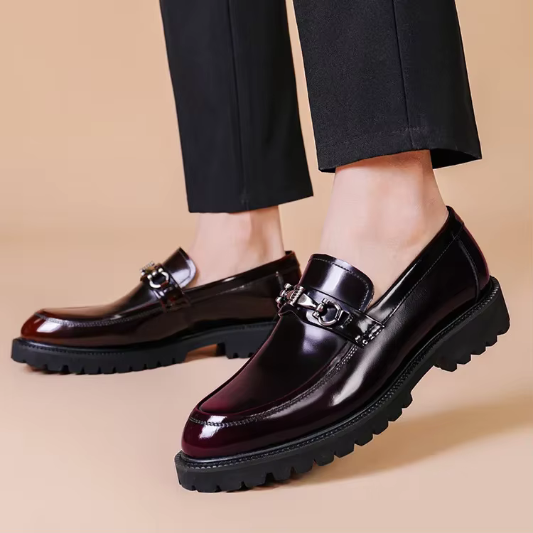 Chaussures provoqué en cuir Horse Street pour hommes