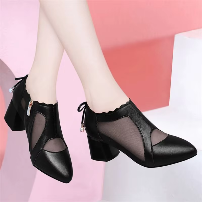 Bottines classiques à bout pointu pour femme