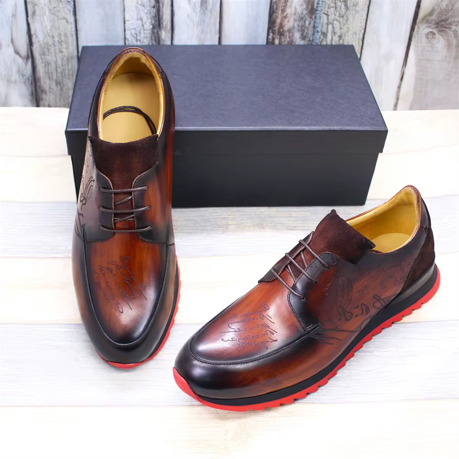 Chaussures en cuir à lacets pour hommes